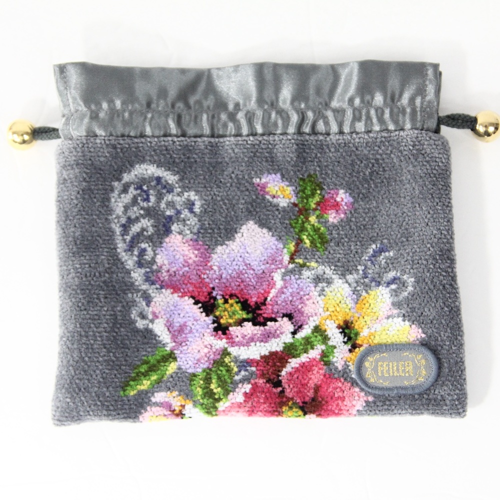 Feiler Chenille Bag Jewelry Pouch Floral Luxury gift make up